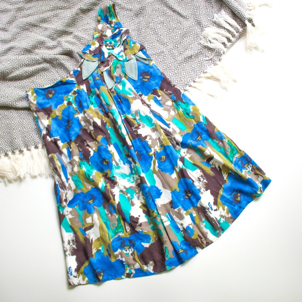 RYU | Floral Pattern One Shoulder Tent Dress